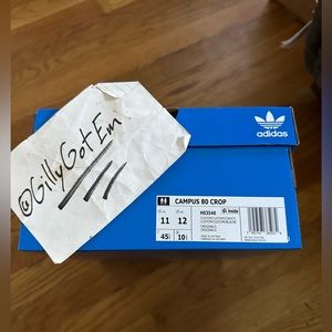 SOLD - Size 11 - adidas Campus 80s Low Crop 4/20